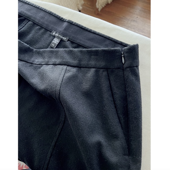 EILEEN FISHER 100% Soft Wool Lantern Pants with Side Zip in Black - L - Picture 4 of 10
